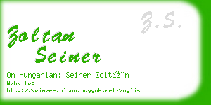 zoltan seiner business card